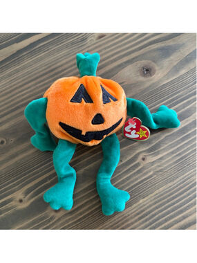Ty Beanie Babies Pumkin Pumpkin Plush NWT Halloween 1998 Retired